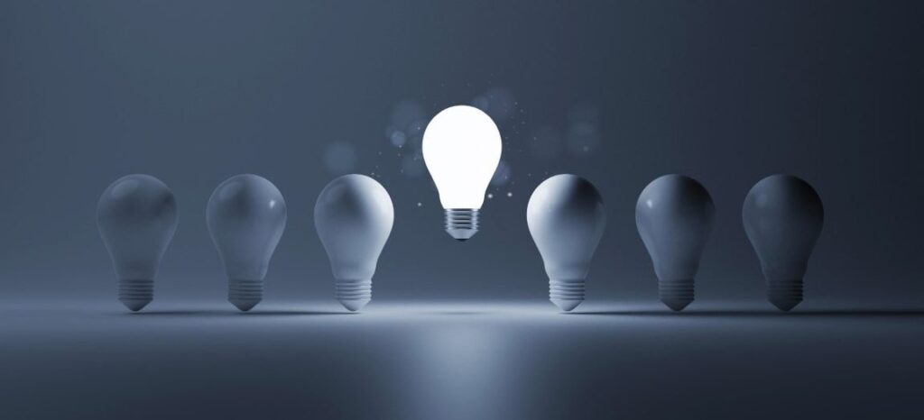 Image showing light bulbs; depicting branding, idea, etc