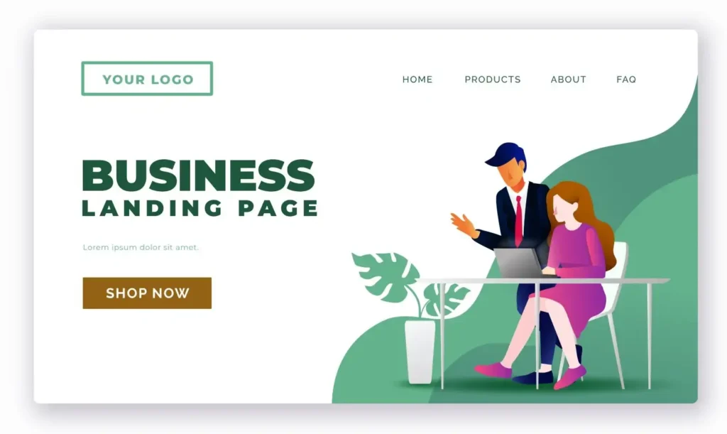 Landing page concept